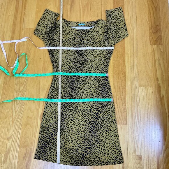 J. McLaughlin Dress Jersey Knit Leopard Print (L) - Picture 7 of 8